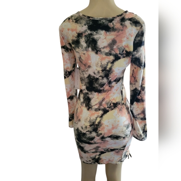 Almost Famous Tiedye Mini Party Dress Large - Picture 4 of 4